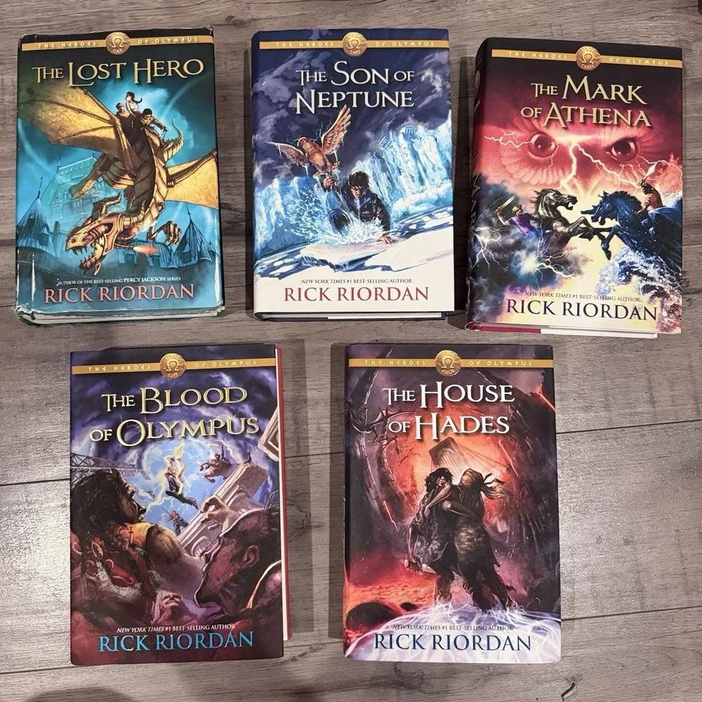 Heroes of Olympus Complete Series Set 1-5 Rick Riordan Hardcover Books